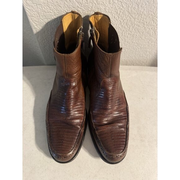 Franco Cuadra Men’s Lizard Skin Boots Brown Size 25 / US 8.5 Exotic Western - Picture 4 of 14